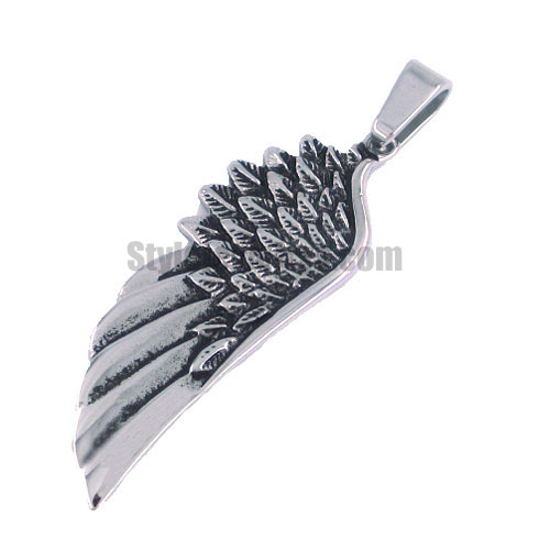 Stainless steel single wings Pendant SWP0056 - Click Image to Close